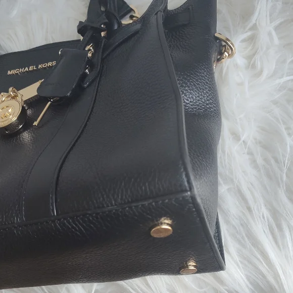 Michael Kors Black Satchel with Gold Hardware - Picture 8 of 13